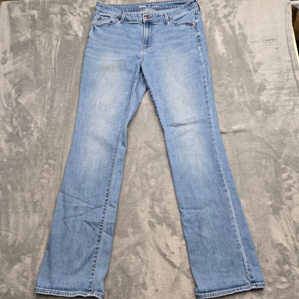 Old Navy Bootcut Jeans Womens Size 14 34x32 Light Wash Mid Rise Denim Pants